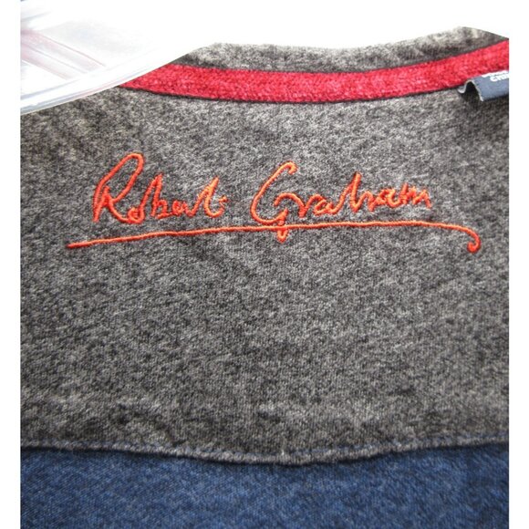 Robert Graham Shirt Large Pullover T Tee Heathered Slub Cotton Crewneck - Picture 10 of 13